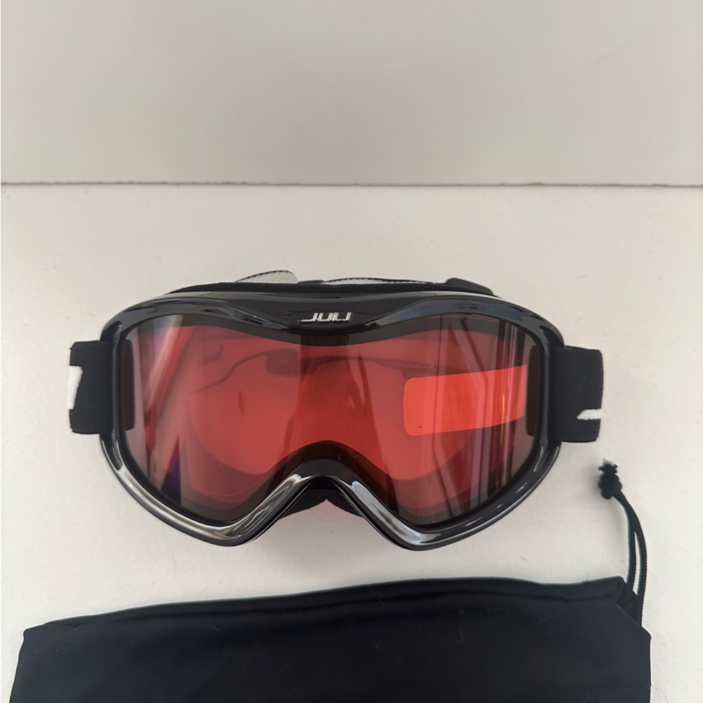 Julioptics Black and Red Ski Goggles - New